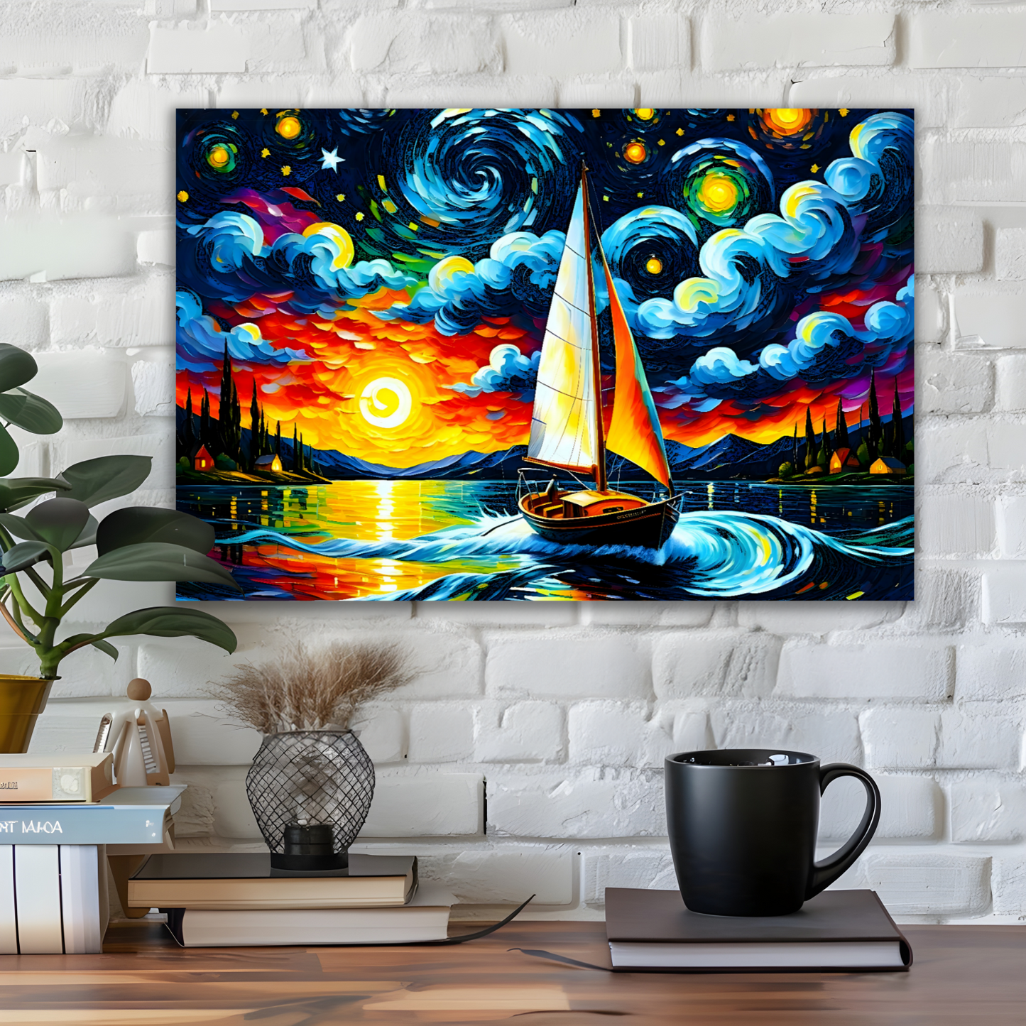 Sailboat 1, Printed On High Quality Canvas, Vivid Colours, Box Canvas, Unique Images, A Lasting Gift...