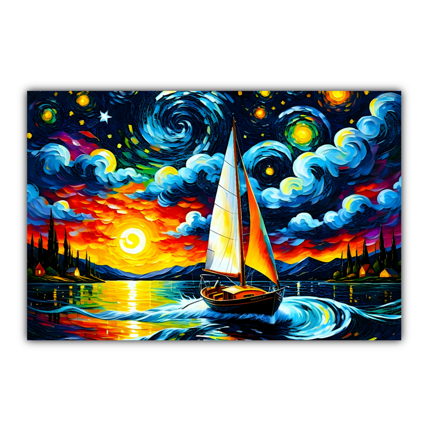 Sailboat 1, Printed On High Quality Canvas, Vivid Colours, Box Canvas, Unique Images, A Lasting Gift...