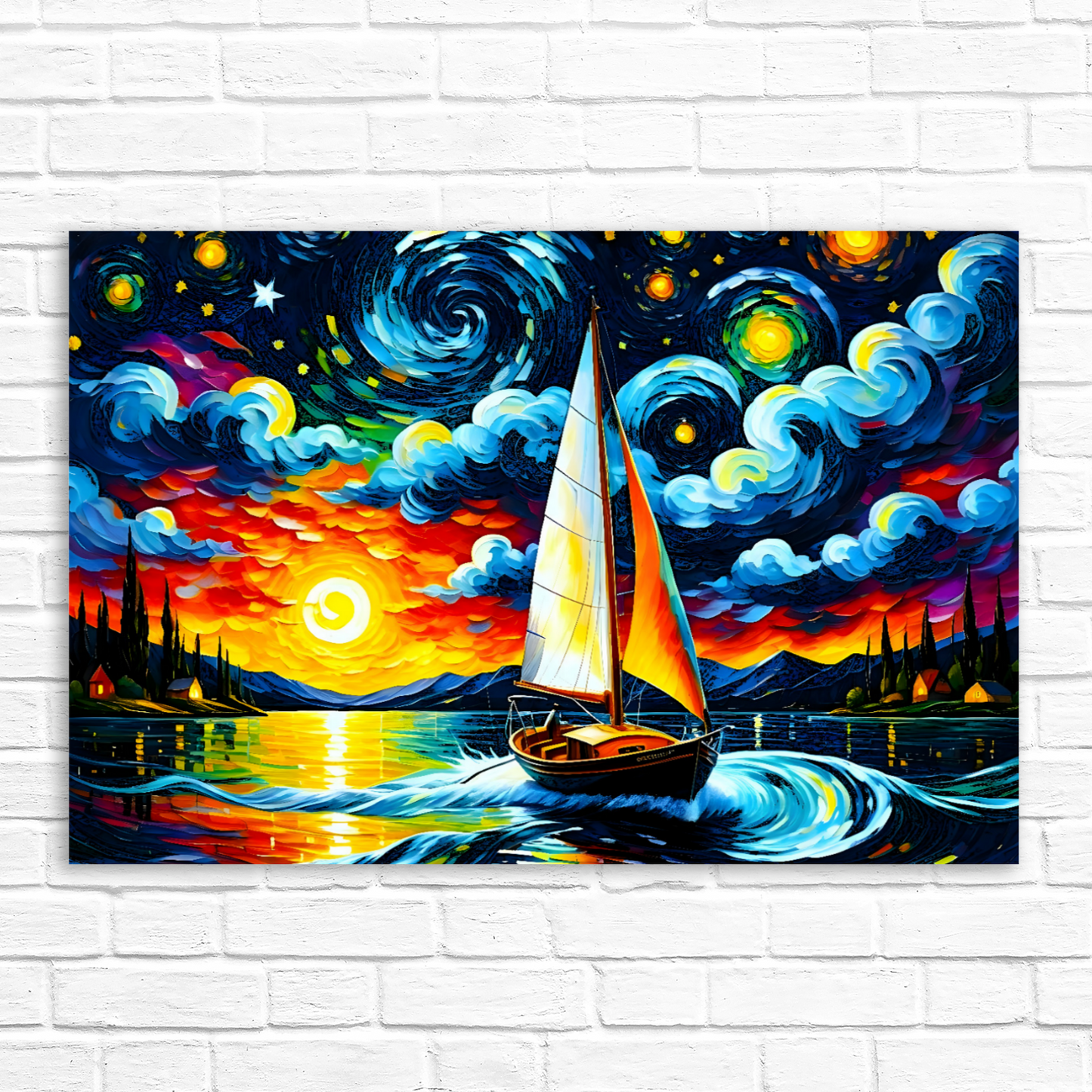 Sailboat 1, Printed On High Quality Canvas, Vivid Colours, Box Canvas, Unique Images, A Lasting Gift...