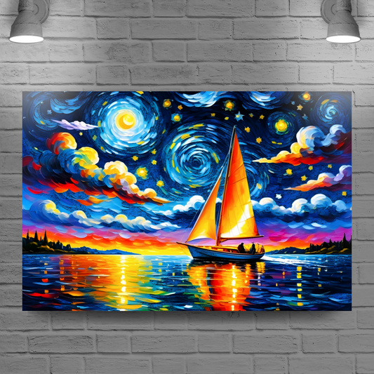 Sailboat 2, Printed On High Quality Canvas, Vivid Colours, Box Canvas, Unique Images, A Lasting Gift...