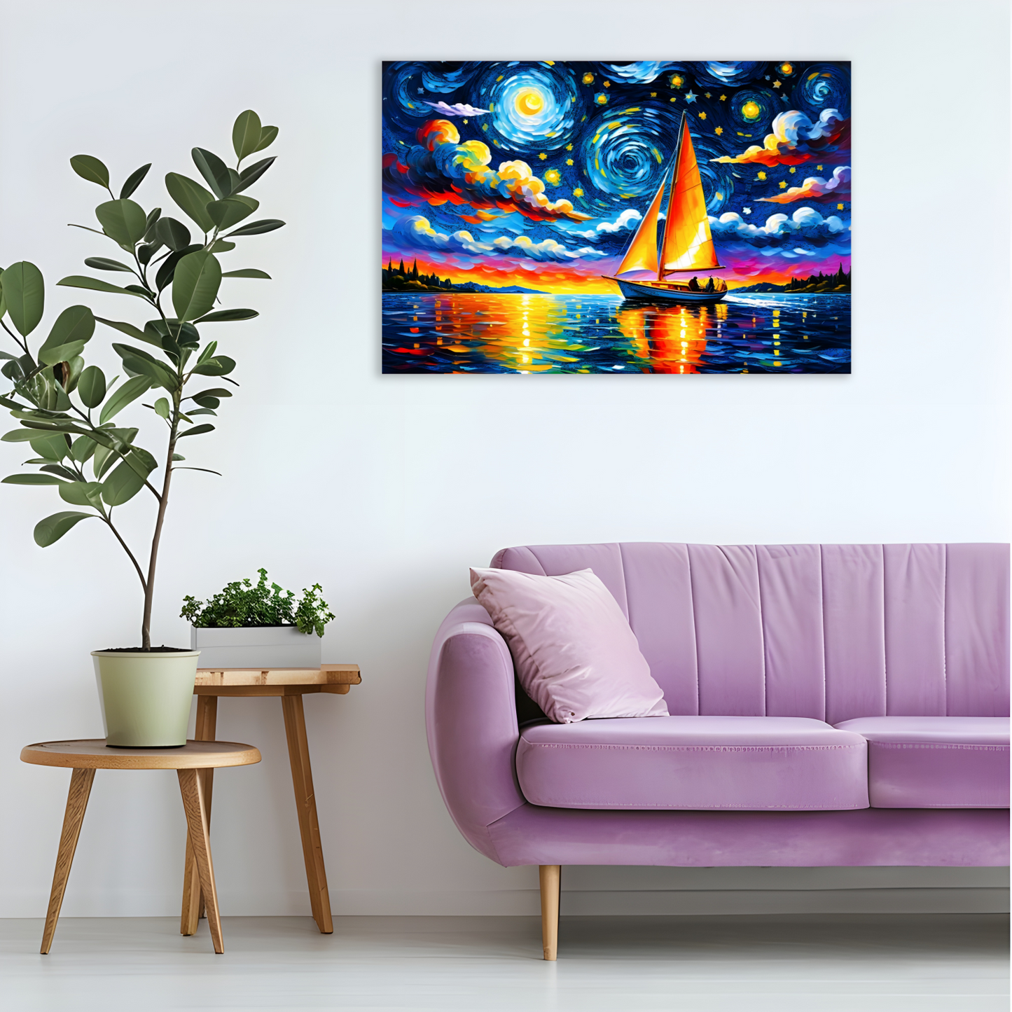 Sailboat 2, Printed On High Quality Canvas, Vivid Colours, Box Canvas, Unique Images, A Lasting Gift...