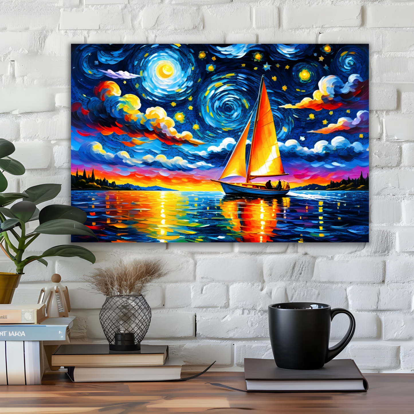 Sailboat 2, Printed On High Quality Canvas, Vivid Colours, Box Canvas, Unique Images, A Lasting Gift...