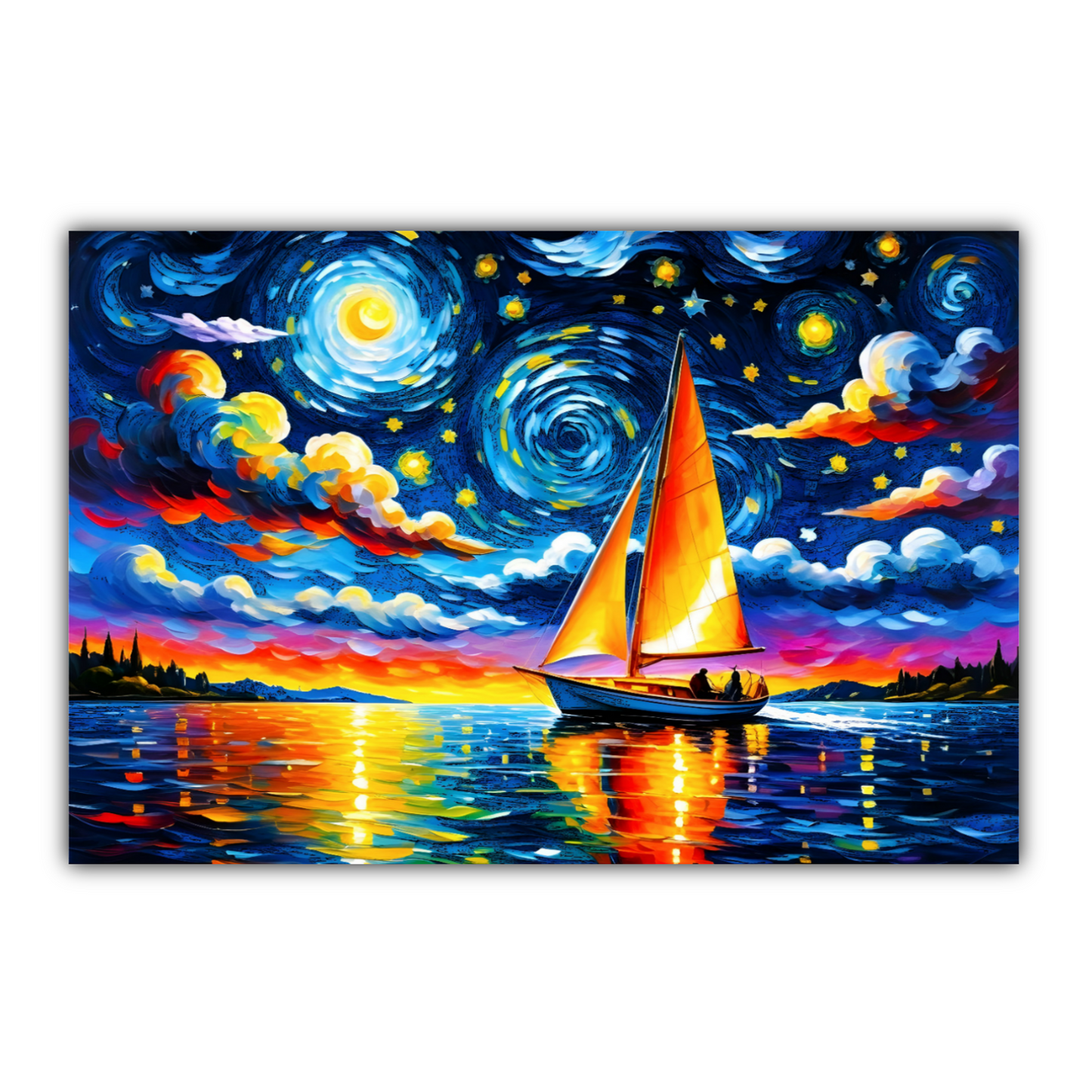 Sailboat 2, Printed On High Quality Canvas, Vivid Colours, Box Canvas, Unique Images, A Lasting Gift...
