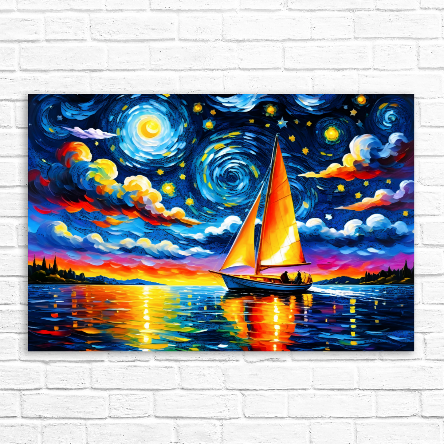 Sailboat 2, Printed On High Quality Canvas, Vivid Colours, Box Canvas, Unique Images, A Lasting Gift...
