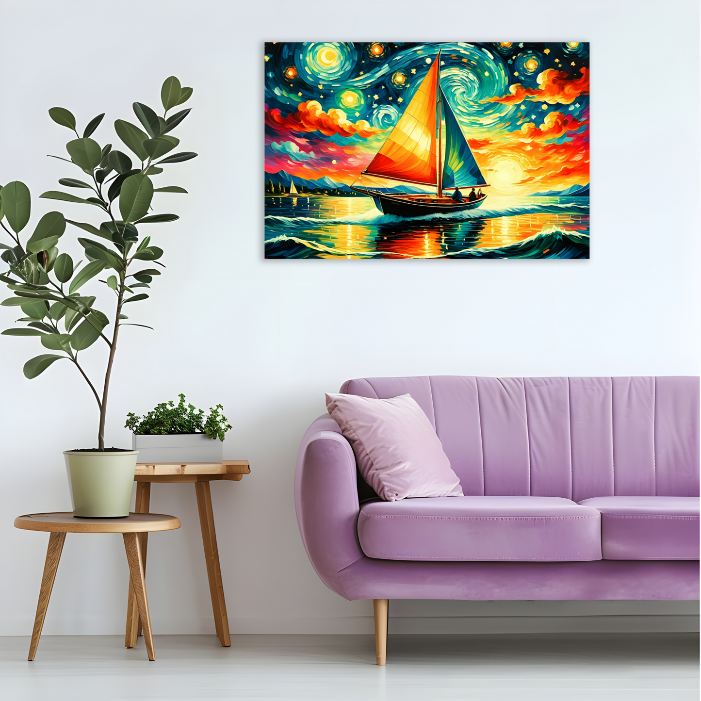 Sailboat 3, Printed On High Quality Canvas, Vivid Colours, Box Canvas, Unique Images, A Lasting Gift...