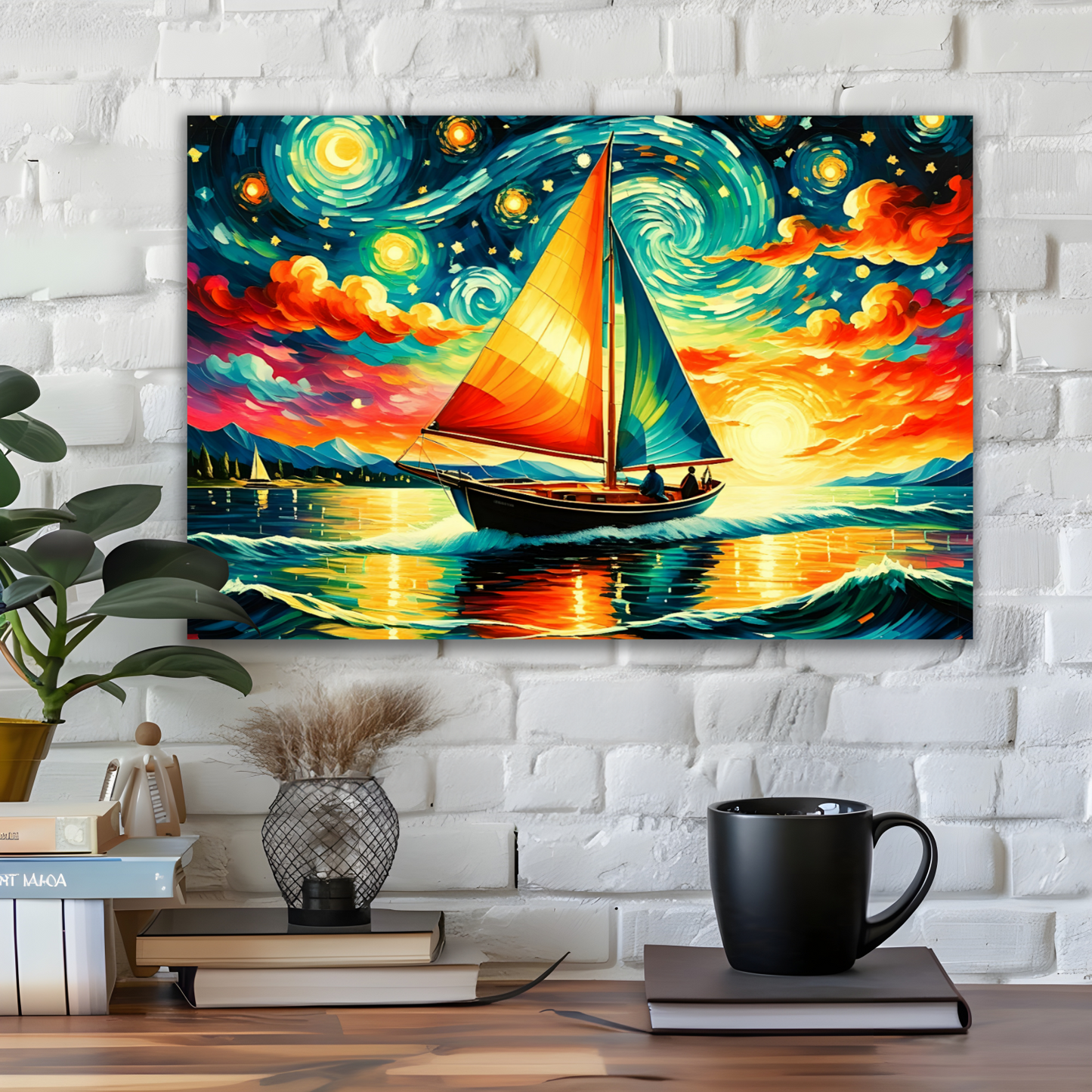 Sailboat 3, Printed On High Quality Canvas, Vivid Colours, Box Canvas, Unique Images, A Lasting Gift...