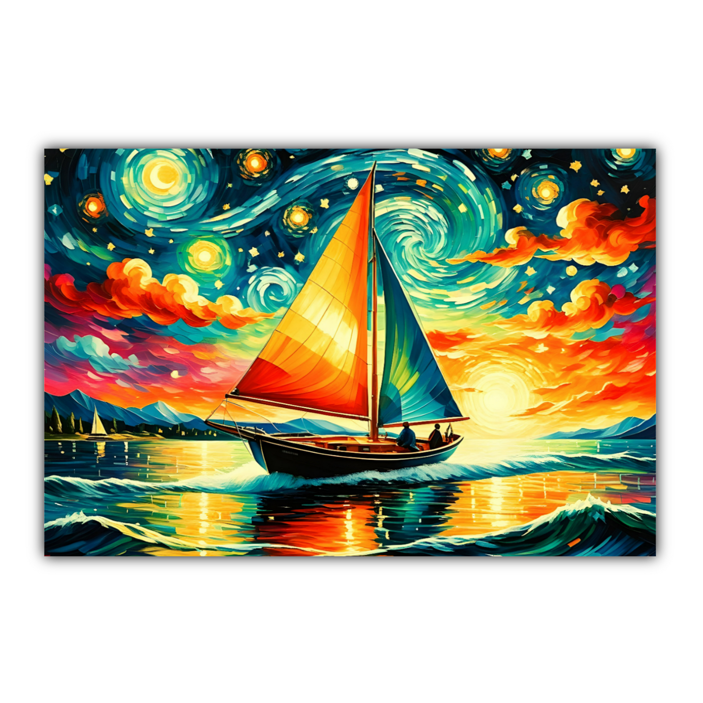 Sailboat 3, Printed On High Quality Canvas, Vivid Colours, Box Canvas, Unique Images, A Lasting Gift...