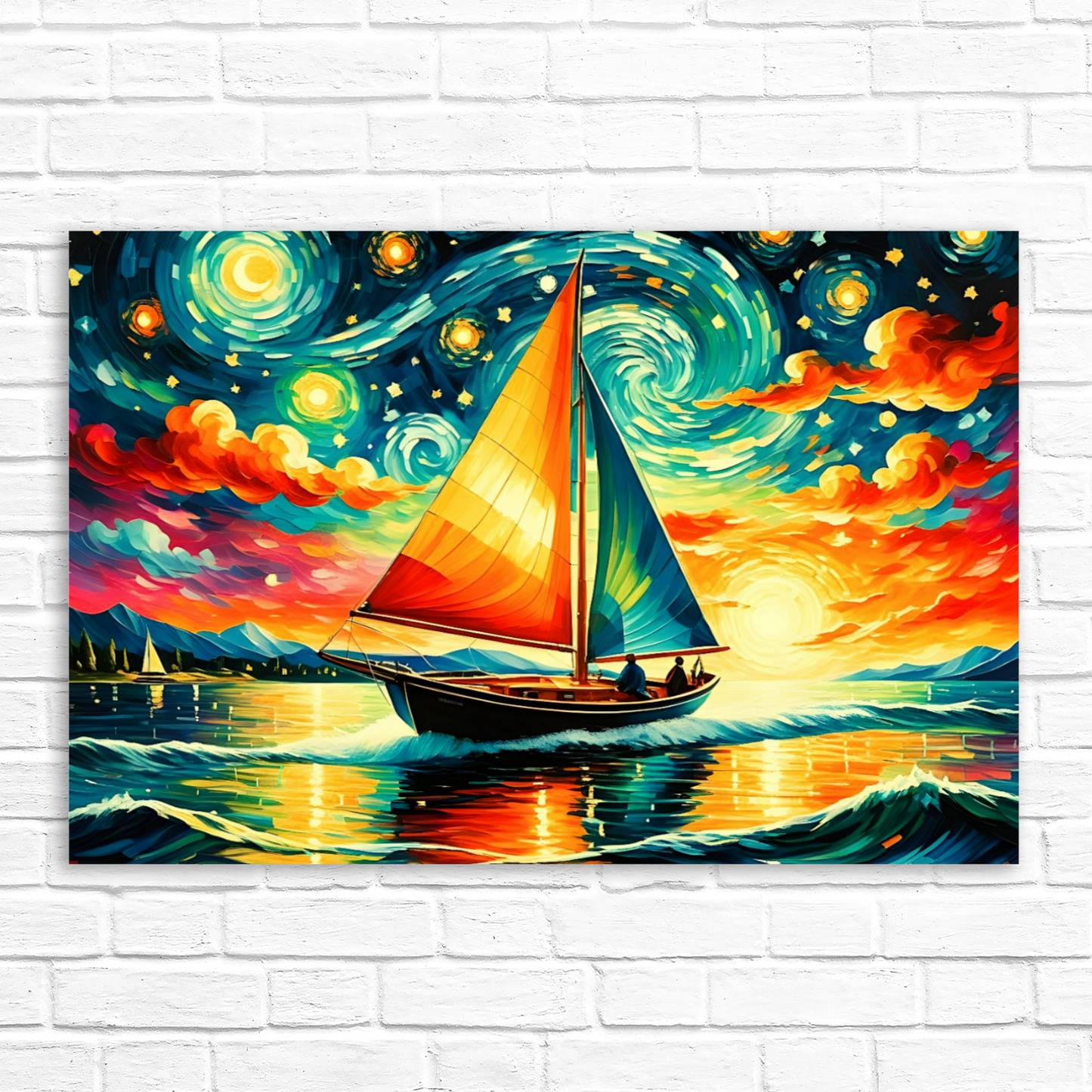 Sailboat 3, Printed On High Quality Canvas, Vivid Colours, Box Canvas, Unique Images, A Lasting Gift...