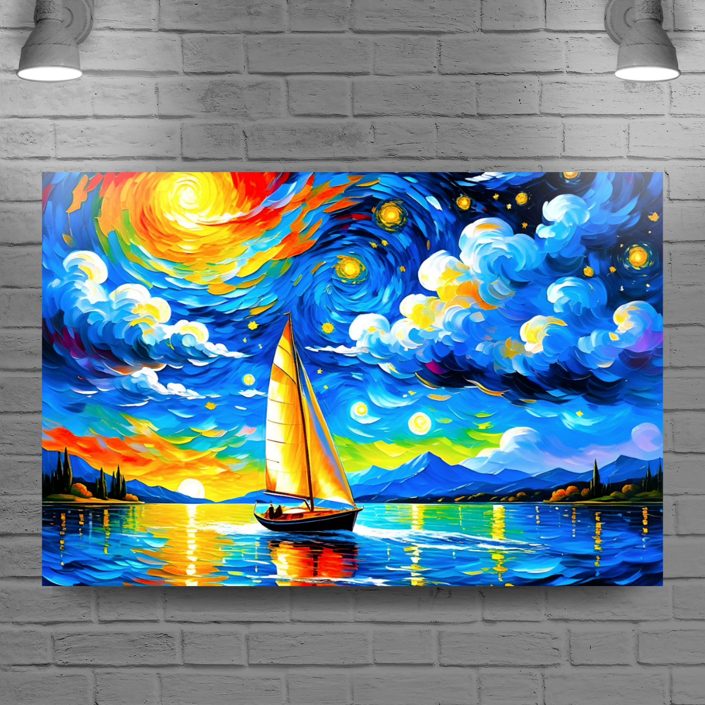 Sailboat 4, Printed On High Quality Canvas, Vivid Colours, Box Canvas, Unique Images, A Lasting Gift...