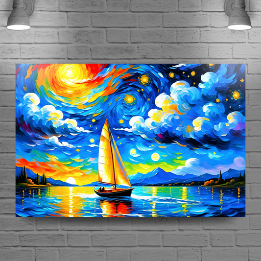 Sailboat 4, Printed On High Quality Canvas, Vivid Colours, Box Canvas, Unique Images, A Lasting Gift...