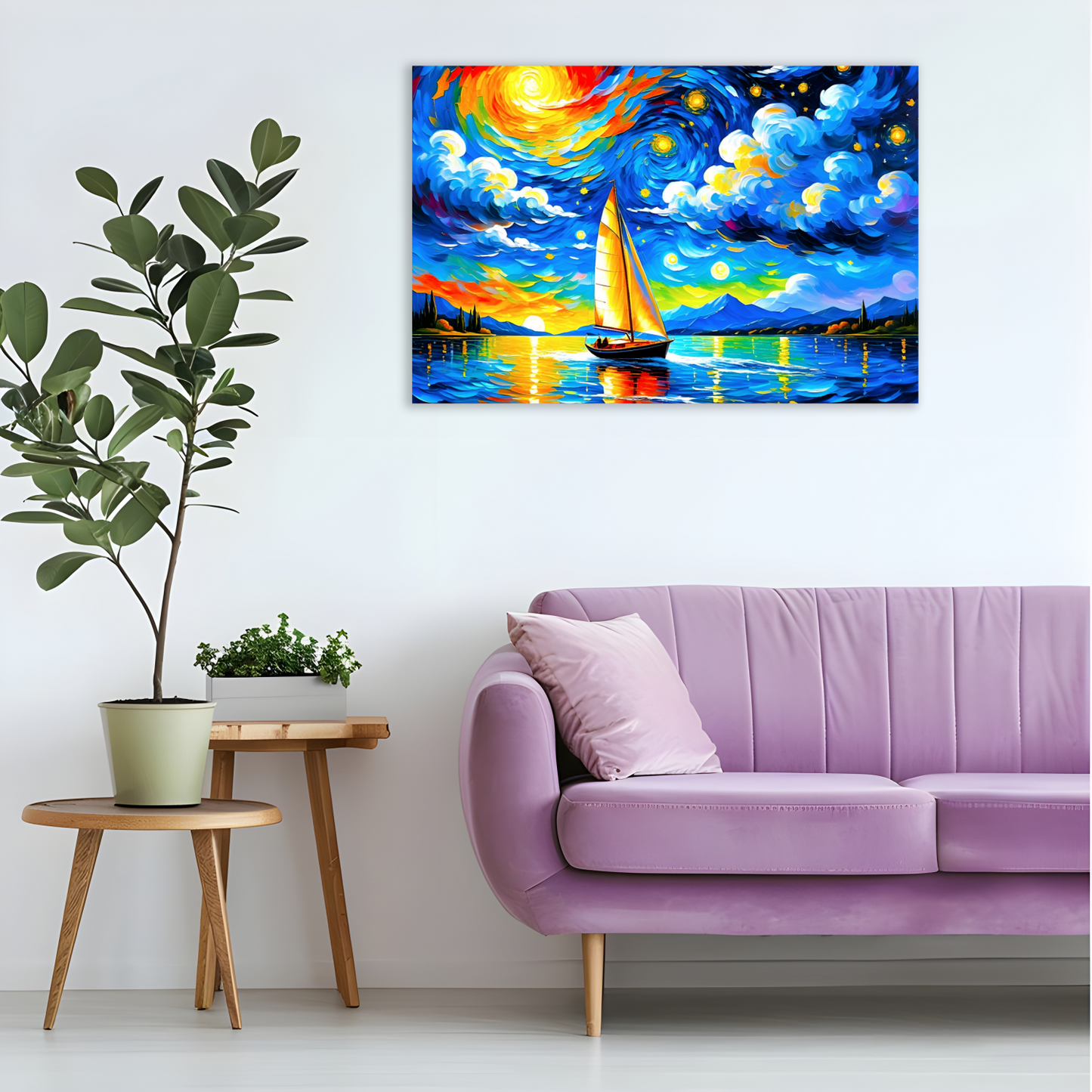 Sailboat 4, Printed On High Quality Canvas, Vivid Colours, Box Canvas, Unique Images, A Lasting Gift...