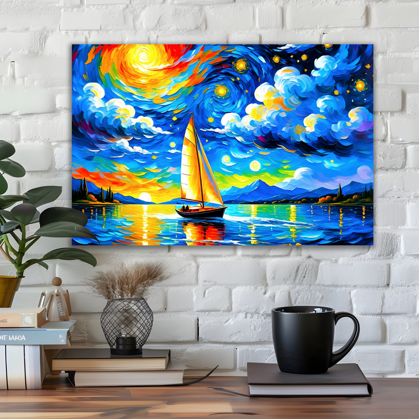 Sailboat 4, Printed On High Quality Canvas, Vivid Colours, Box Canvas, Unique Images, A Lasting Gift...