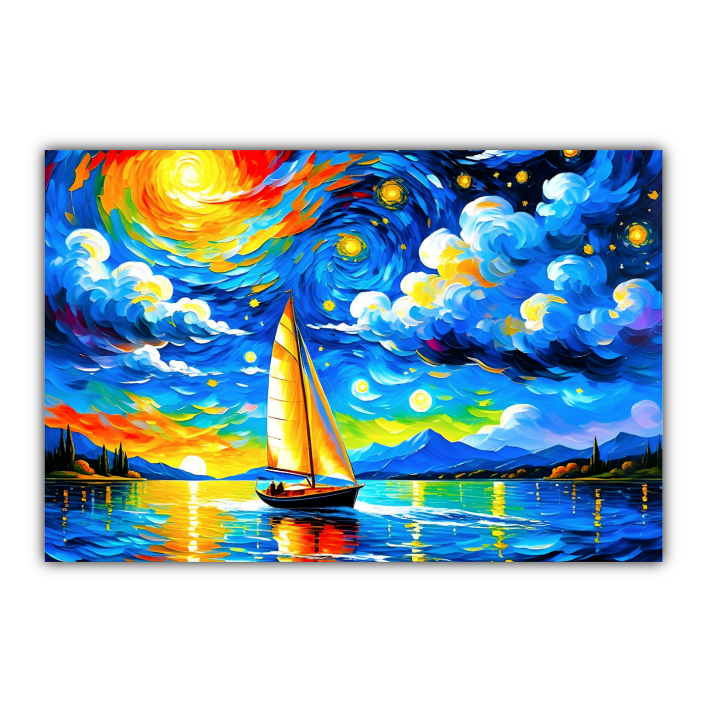 Sailboat 4, Printed On High Quality Canvas, Vivid Colours, Box Canvas, Unique Images, A Lasting Gift...