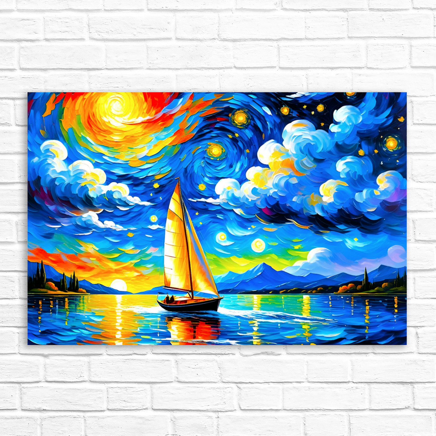 Sailboat 4, Printed On High Quality Canvas, Vivid Colours, Box Canvas, Unique Images, A Lasting Gift...