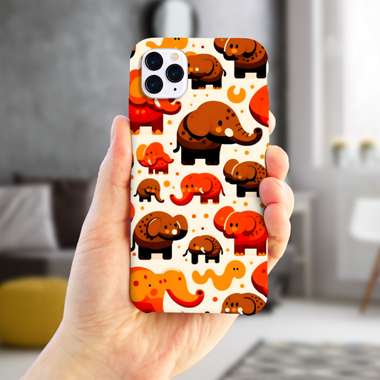 Elephant Print 1, Slim Phone Case, Full Wrap Technology, Crafted From Premium Polycarbonate, Unique Image...