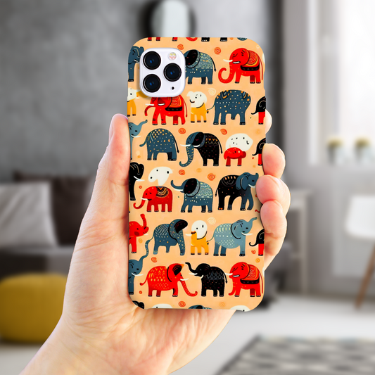 Elephant Print 2, Slim Phone Case, Full Wrap Technology, Crafted From Premium Polycarbonate, Unique Image...