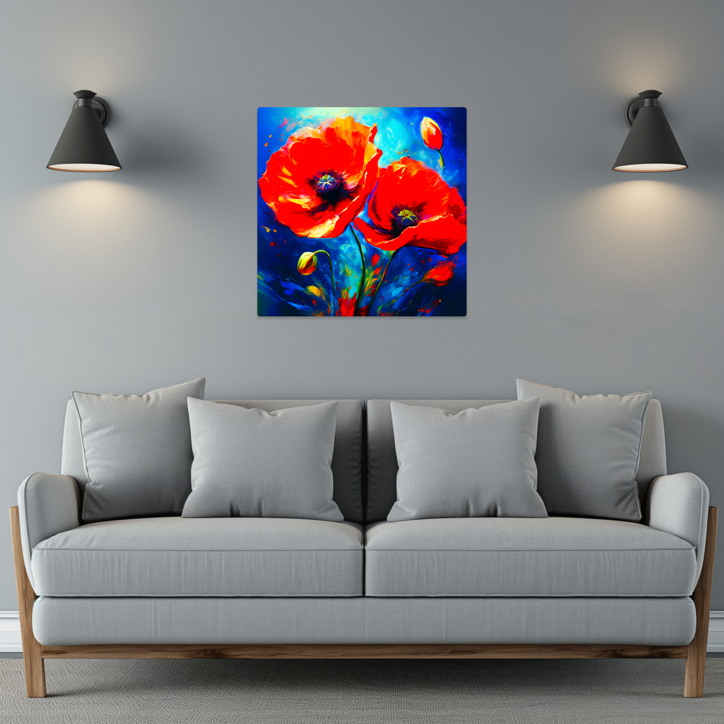 Red Poppy 1, Printed on glossy aluminium to enhance colour and detail, A great gift idea that will endure a lifetime...