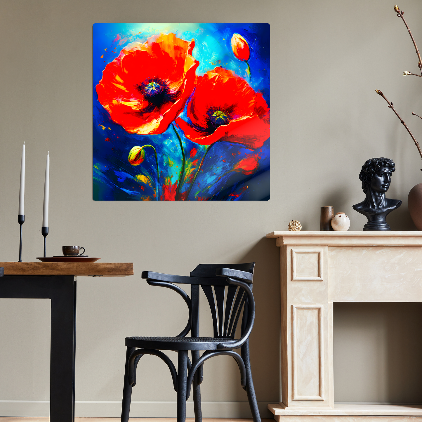 Red Poppy 1, Printed on glossy aluminium to enhance colour and detail, A great gift idea that will endure a lifetime...