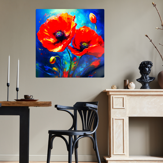 Red Poppy 1, Printed on glossy aluminium to enhance colour and detail, A great gift idea that will endure a lifetime...