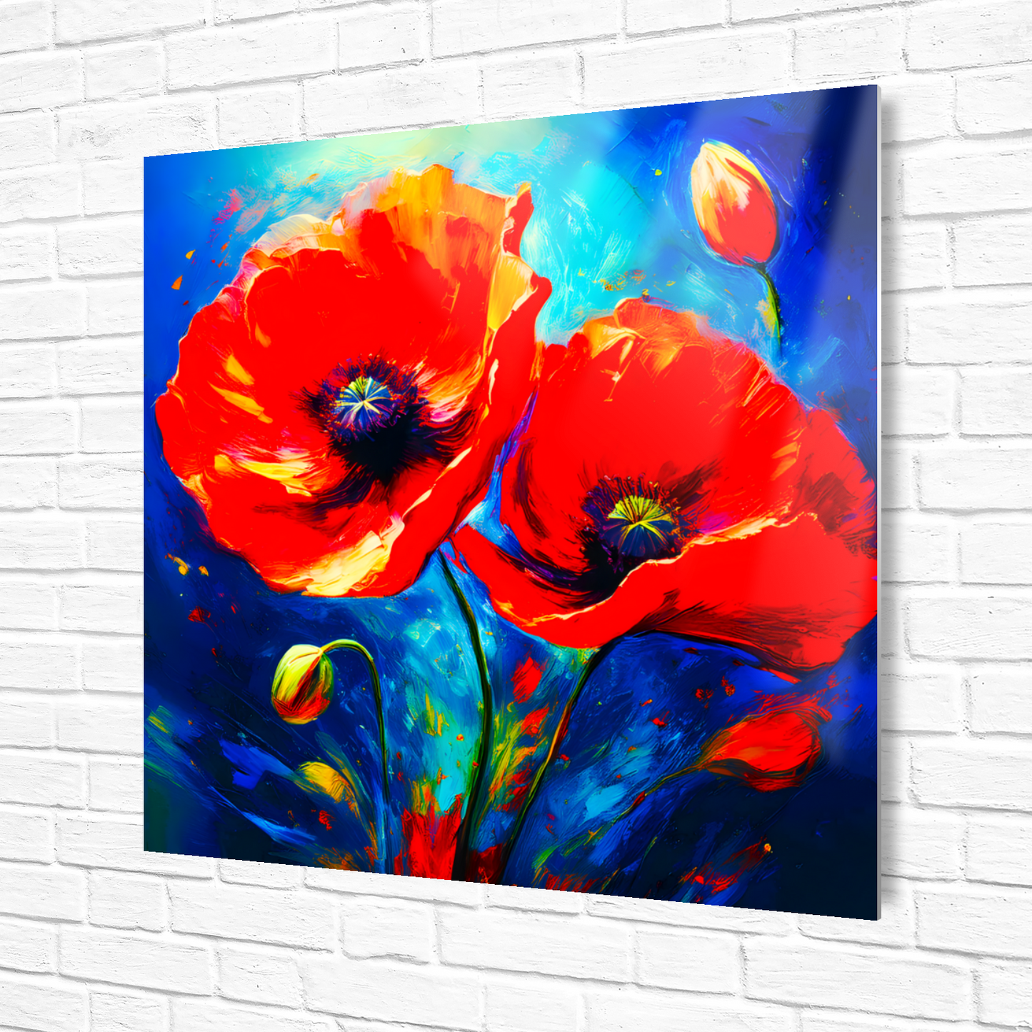 Red Poppy 1, Printed on glossy aluminium to enhance colour and detail, A great gift idea that will endure a lifetime...