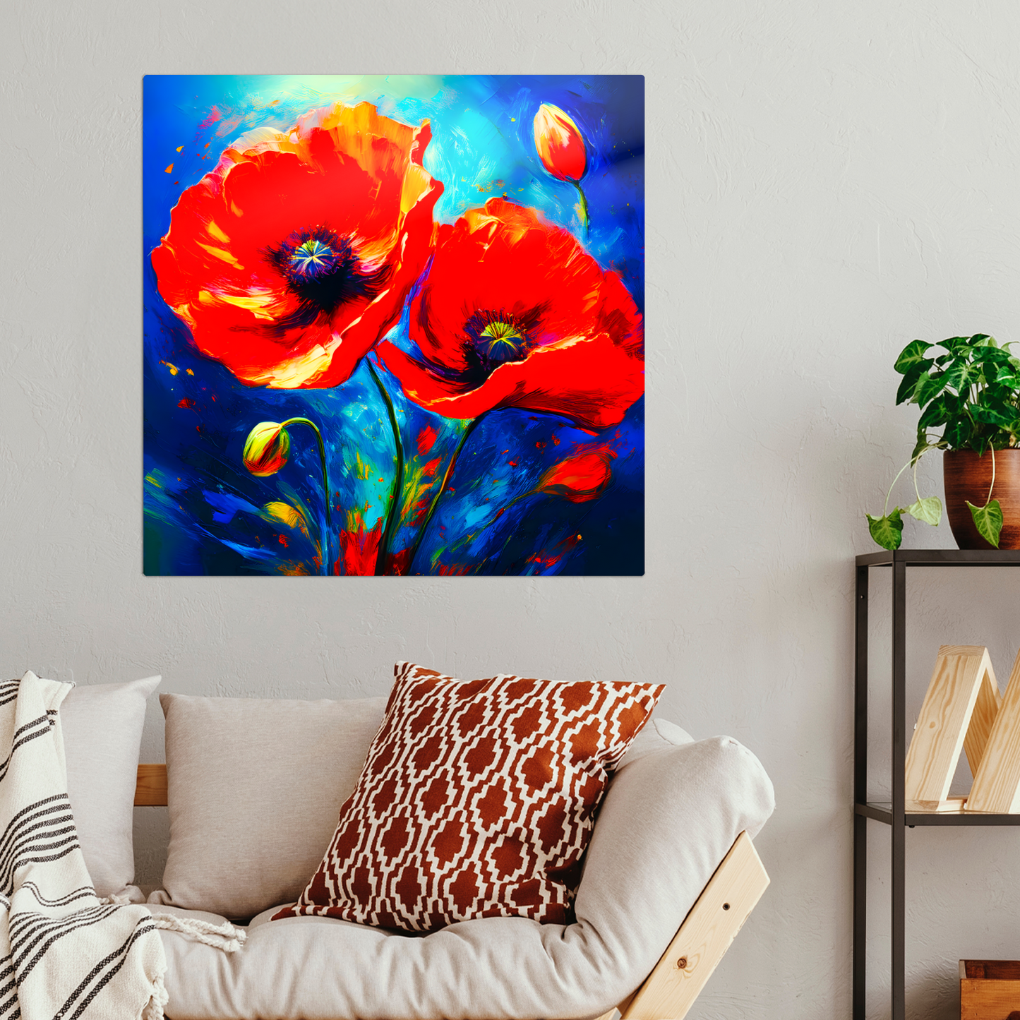 Red Poppy 1, Printed on glossy aluminium to enhance colour and detail, A great gift idea that will endure a lifetime...