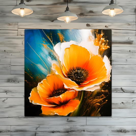 Yellow Poppy, Printed on glossy aluminium to enhance colour and detail. A great gift idea that will endure a lifetime...