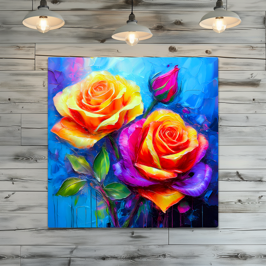 HT Rose 1, Printed on aluminium to enhance colour and detail. A great gift idea that will endure a lifetime...