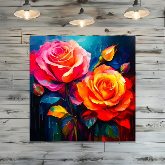 HT Rose 2, Printed on gloss aluminium to enhance colour and detail,great gift idea, unique print, an enduring gift...
