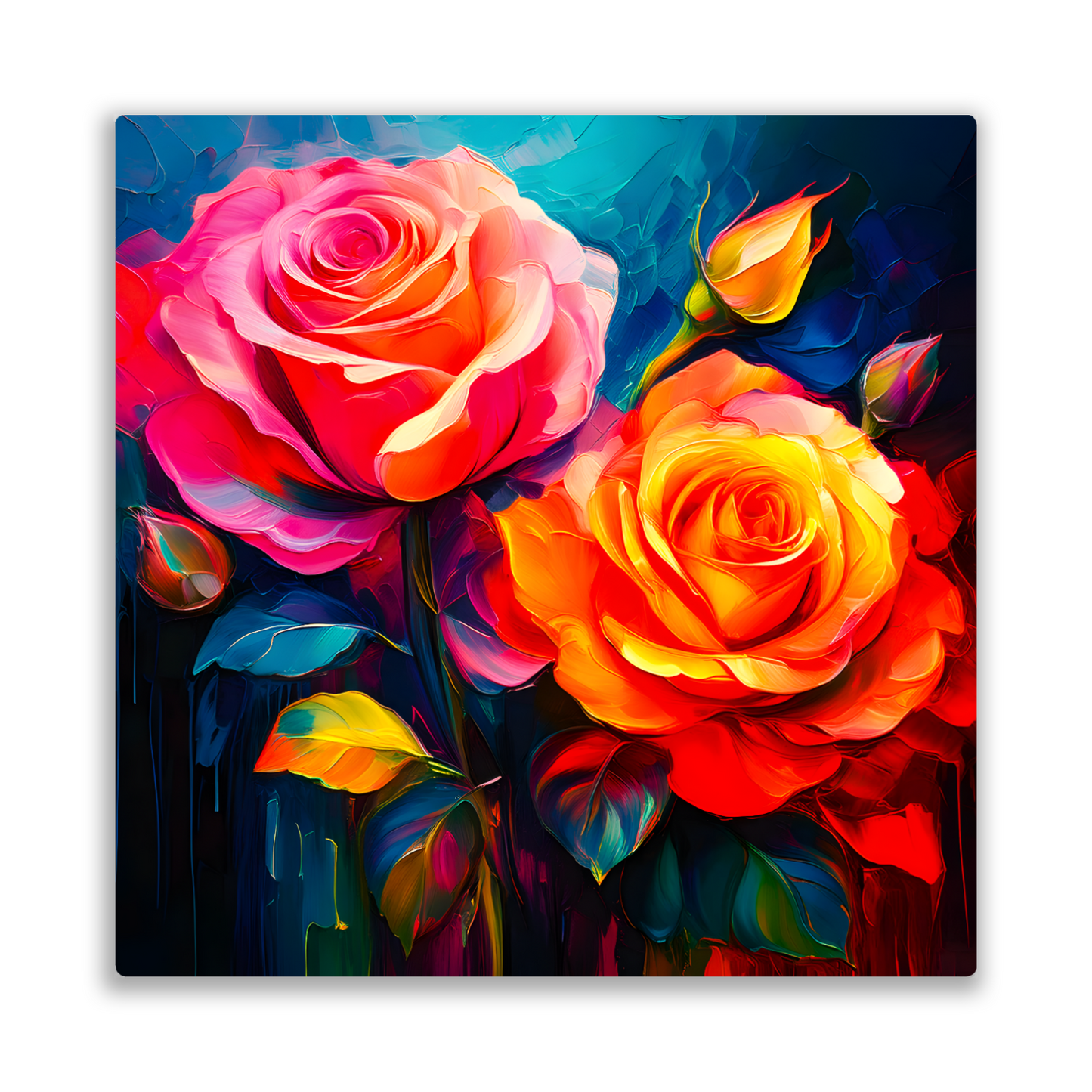 HT Rose 2, Printed on gloss aluminium to enhance colour and detail,great gift idea, unique print, an enduring gift...