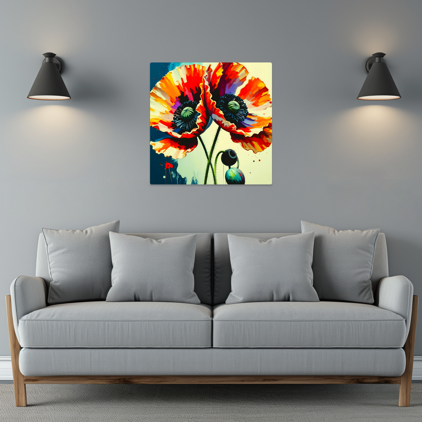 Red Poppy RP1,  Printed on gloss aluminium to enhance colour and detail, unique print, an enduring gift...