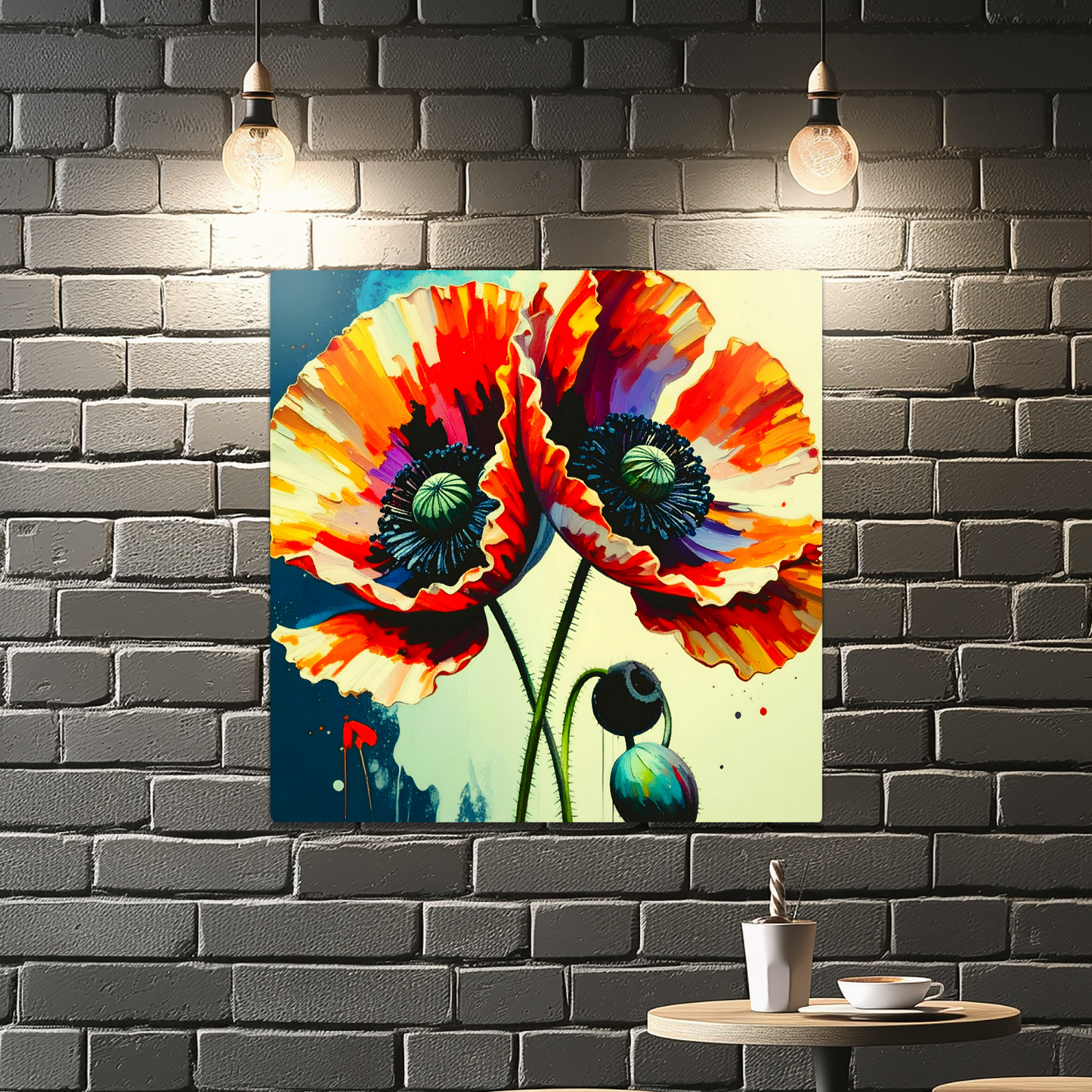 Red Poppy RP1,  Printed on gloss aluminium to enhance colour and detail, unique print, an enduring gift...