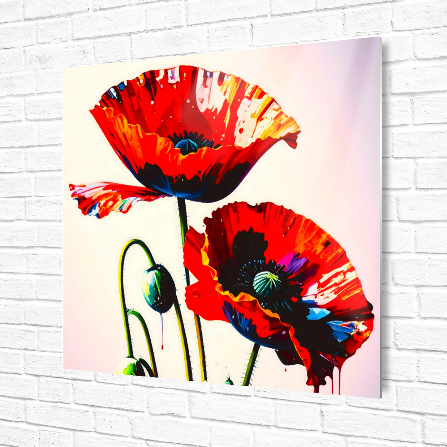 Red Poppy RP2, Printed on gloss aluminium to enhance colour and detail, unique print, an enduring gift...