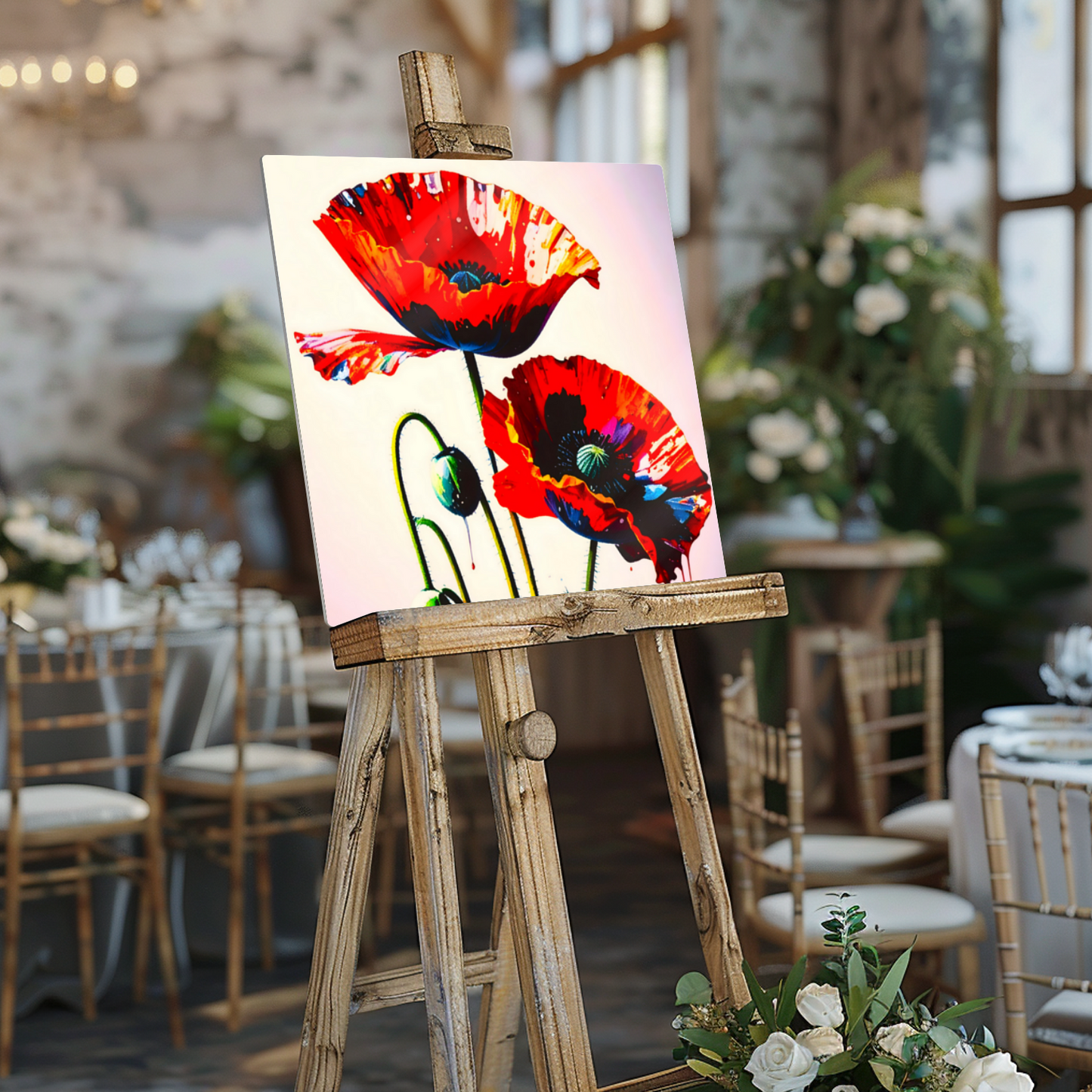 Red Poppy RP2, Printed on gloss aluminium to enhance colour and detail, unique print, an enduring gift...