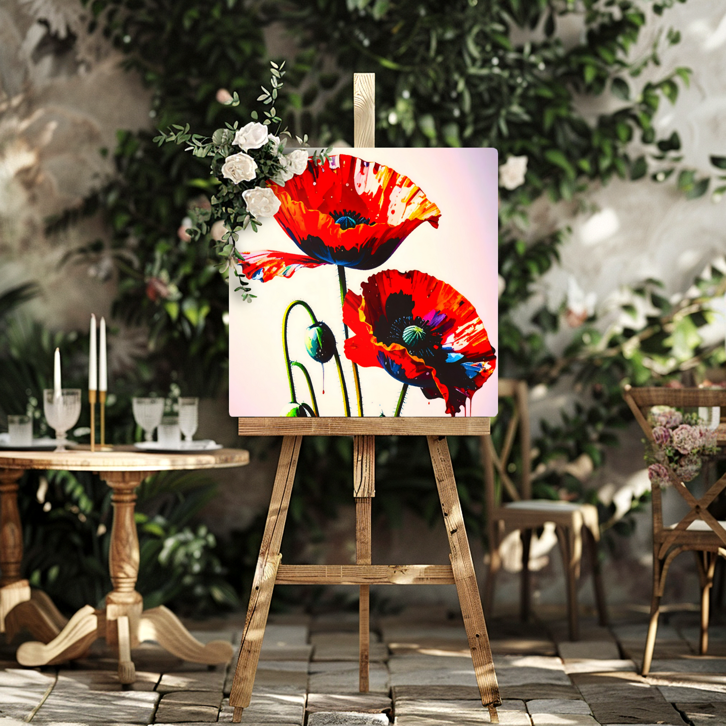 Red Poppy RP2, Printed on gloss aluminium to enhance colour and detail, unique print, an enduring gift...