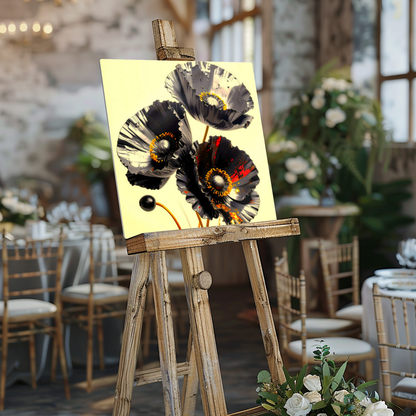 Black Poppy, Printed on gloss aluminium to enhance colour and detail, unique print, an enduring gift...