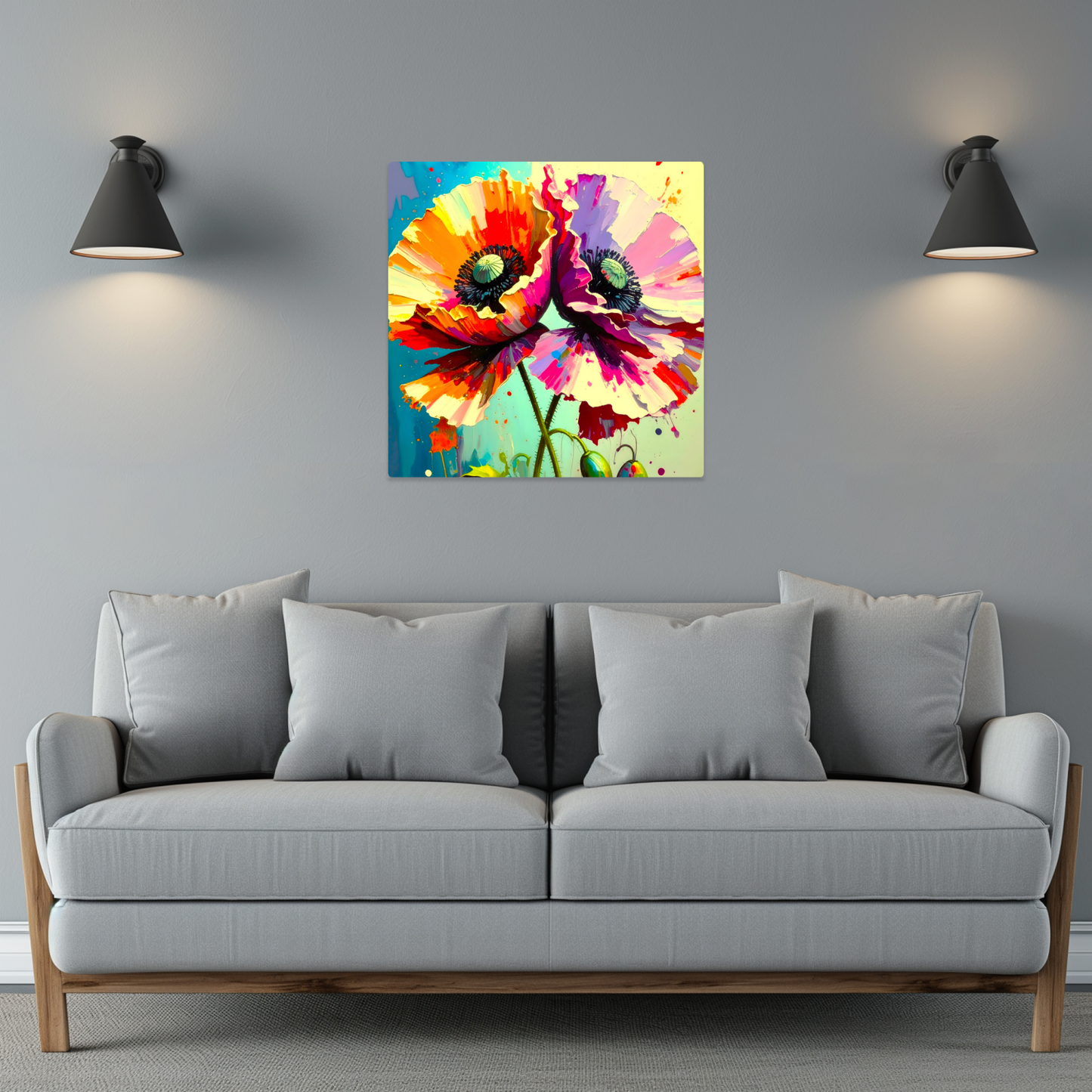 Pink-Red Poppy, Printed on gloss aluminium to enhance colour and detail, unique print, an enduring gift...