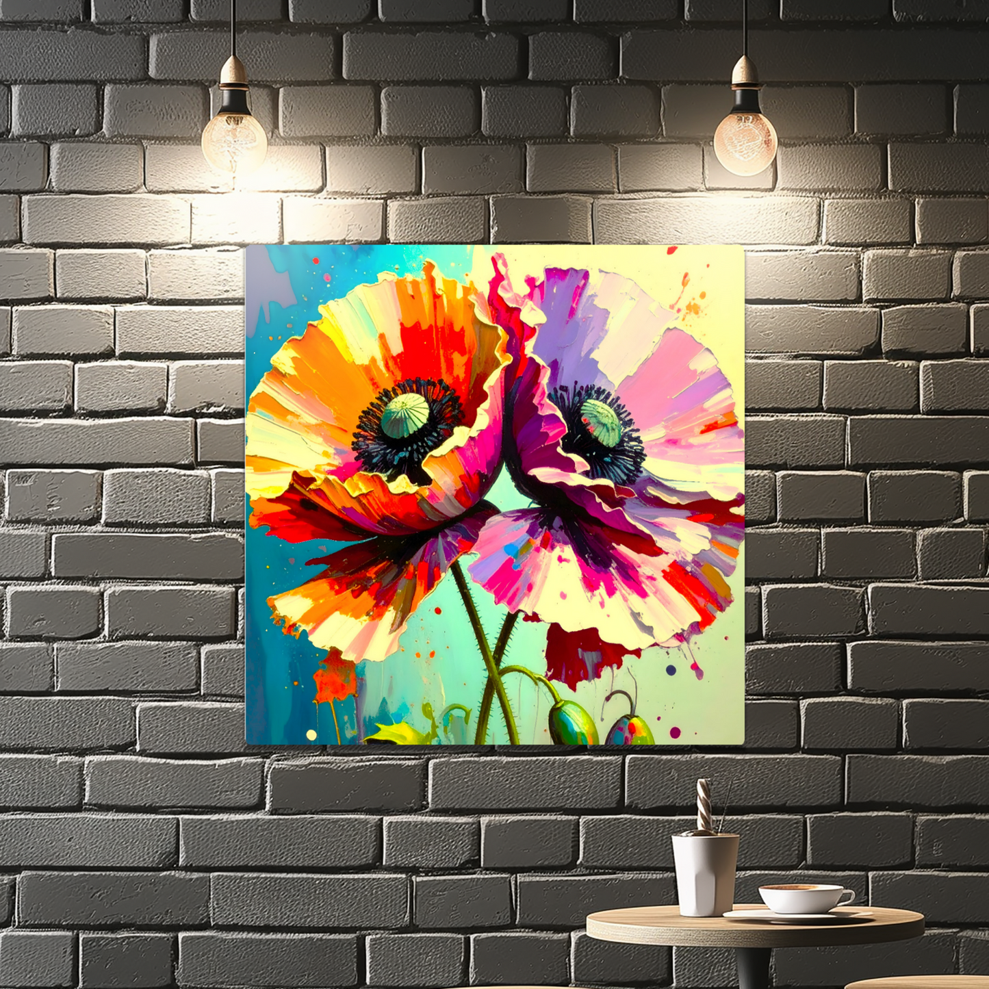 Pink-Red Poppy, Printed on gloss aluminium to enhance colour and detail, unique print, an enduring gift...