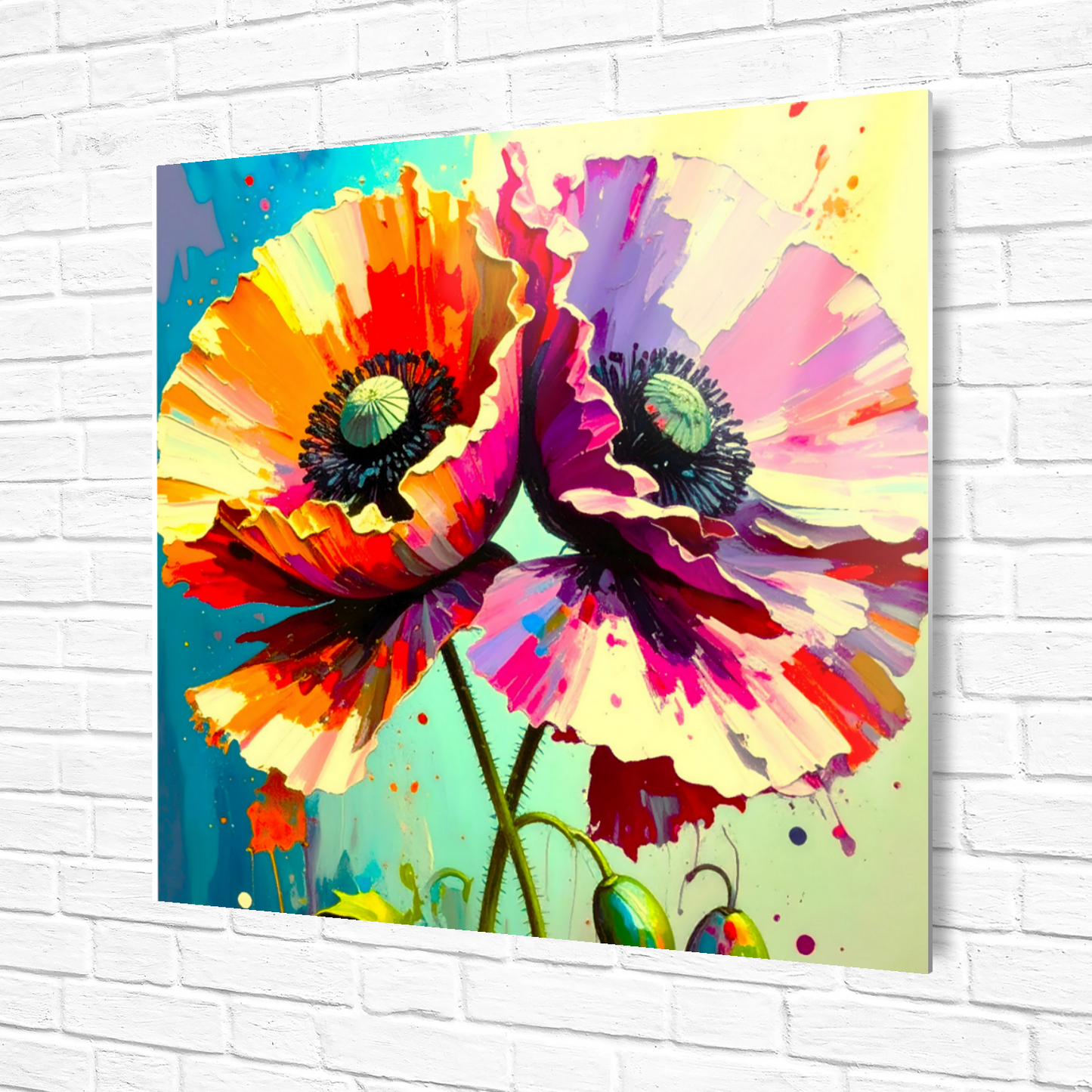 Pink-Red Poppy, Printed on gloss aluminium to enhance colour and detail, unique print, an enduring gift...