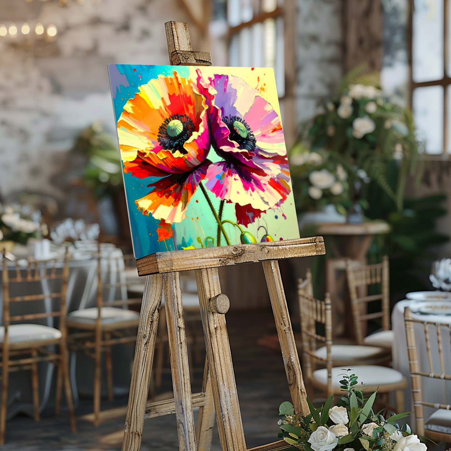 Pink-Red Poppy, Printed on gloss aluminium to enhance colour and detail, unique print, an enduring gift...