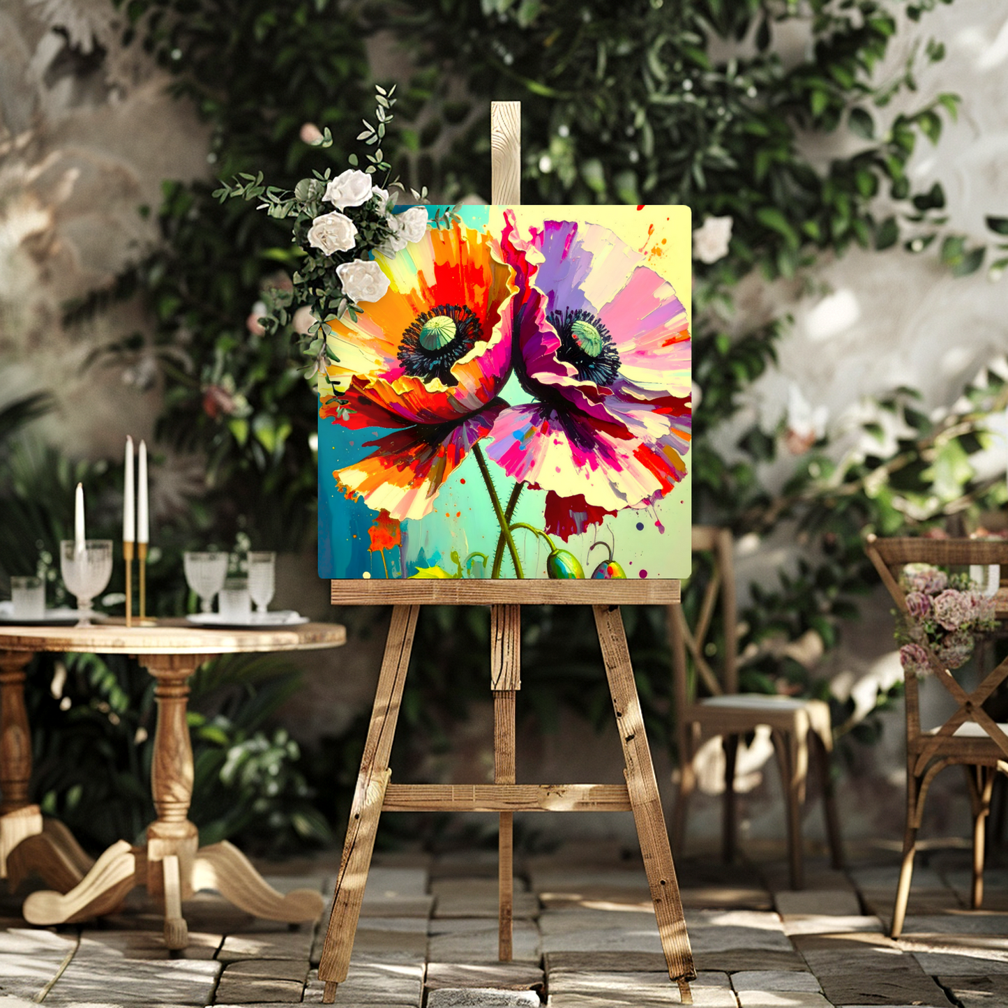 Pink-Red Poppy, Printed on gloss aluminium to enhance colour and detail, unique print, an enduring gift...