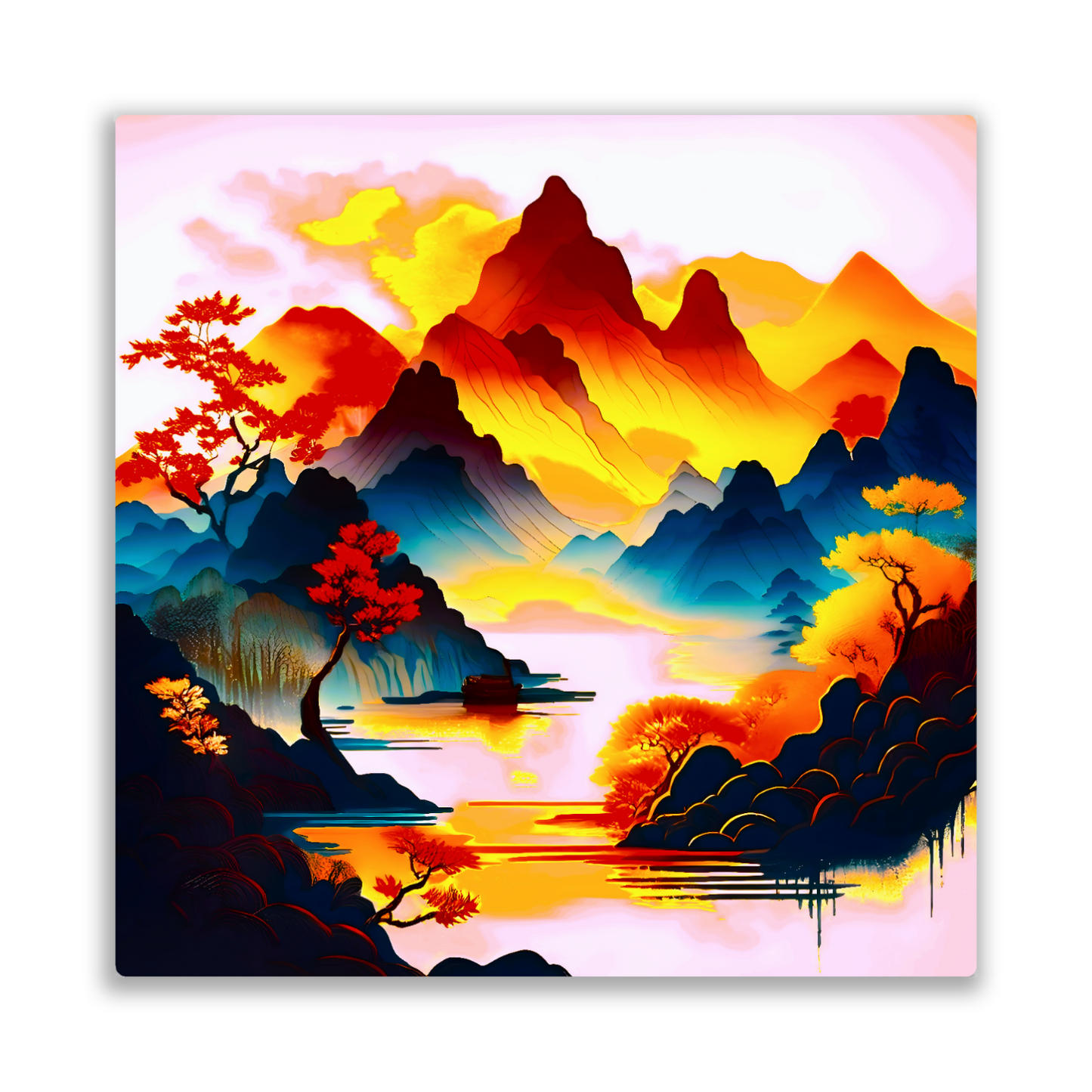 Japanese Art 1, Printed on gloss aluminium to enhance colour and detail, unique print, an enduring gift...