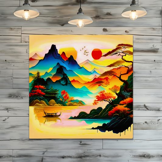 Japanese Art 2, Printed on gloss aluminium to enhance colour and detail, unique print, an enduring gift...