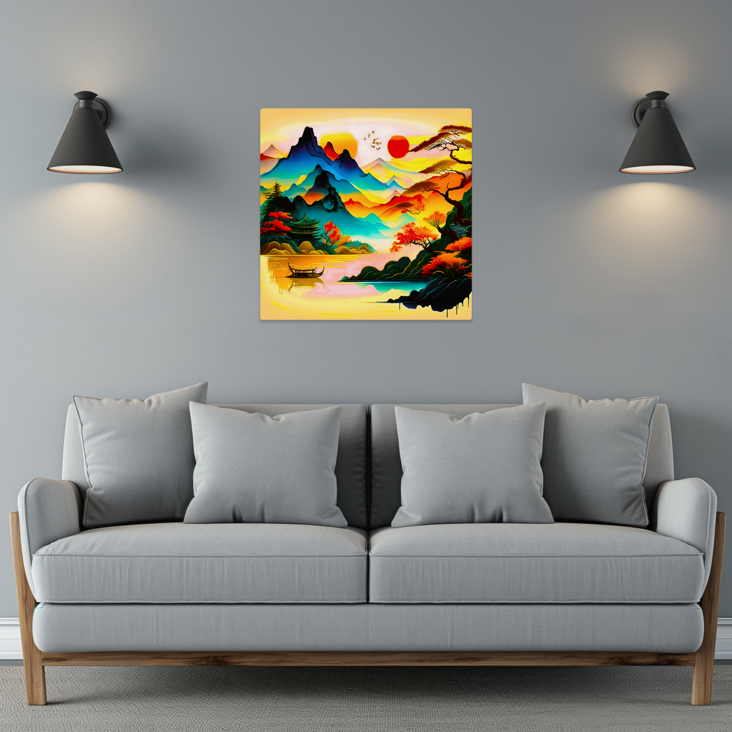 Japanese Art 2, Printed on gloss aluminium to enhance colour and detail, unique print, an enduring gift...