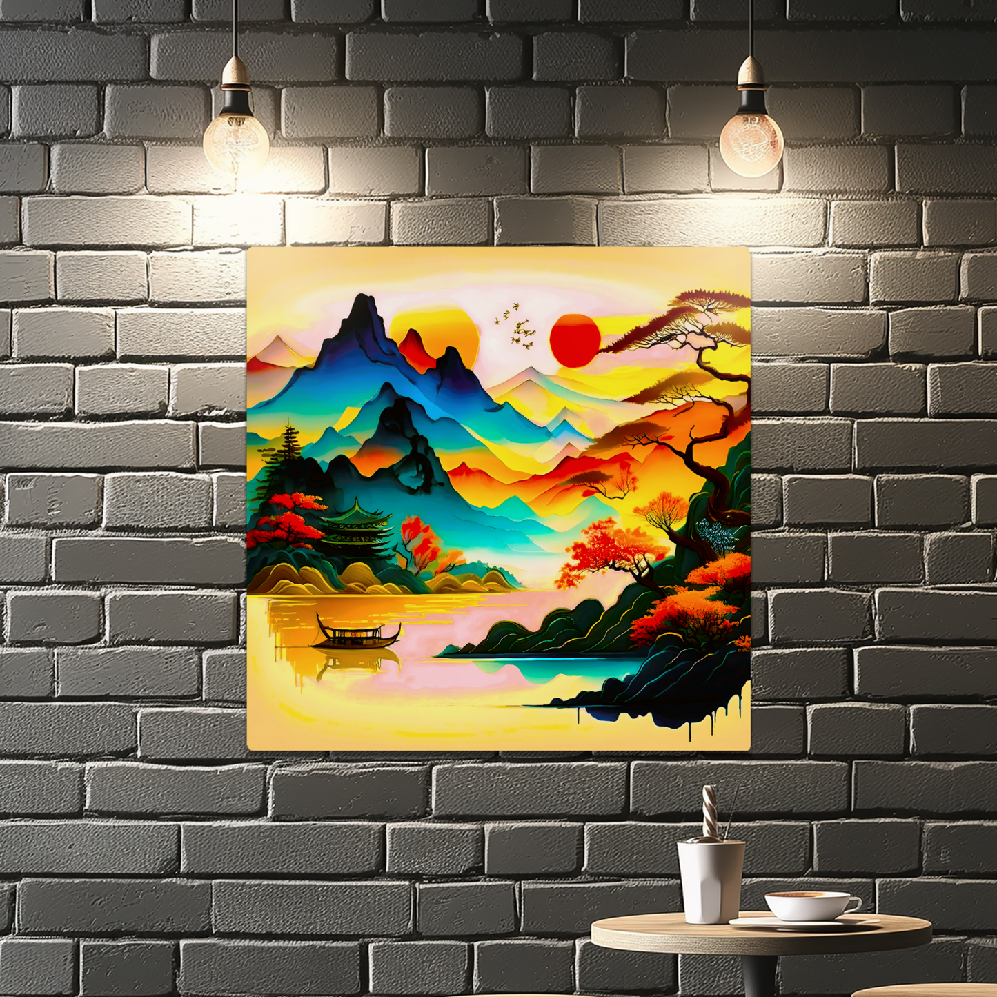 Japanese Art 2, Printed on gloss aluminium to enhance colour and detail, unique print, an enduring gift...