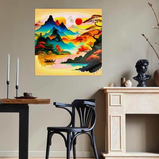 Japanese Art 2, Printed on gloss aluminium to enhance colour and detail, unique print, an enduring gift...