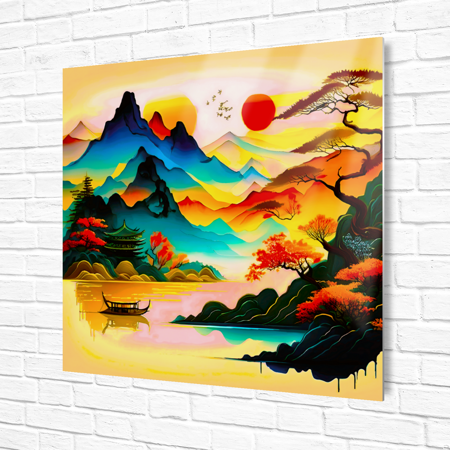Japanese Art 2, Printed on gloss aluminium to enhance colour and detail, unique print, an enduring gift...