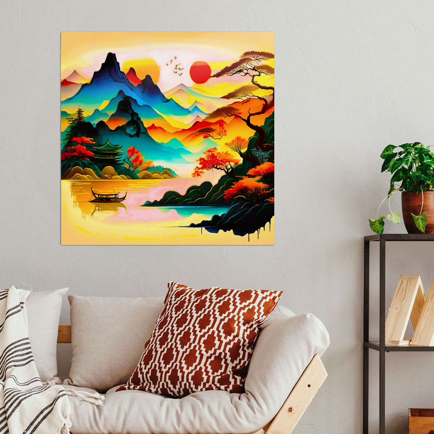 Japanese Art 2, Printed on gloss aluminium to enhance colour and detail, unique print, an enduring gift...