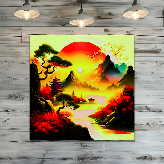 Japanese Art 3, Printed on gloss aluminium to enhance colour and detail, unique print, an enduring gift...