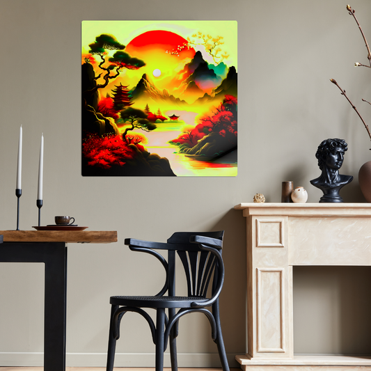 Japanese Art 3, Printed on gloss aluminium to enhance colour and detail, unique print, an enduring gift...