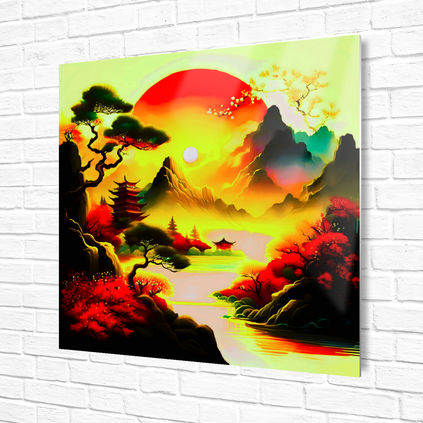 Japanese Art 3, Printed on gloss aluminium to enhance colour and detail, unique print, an enduring gift...